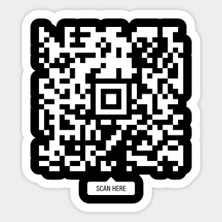 Scan me design Sticker